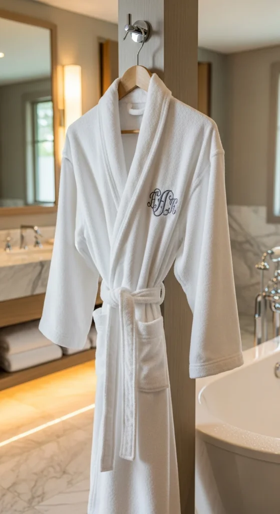 Monogrammed luxury robe gift