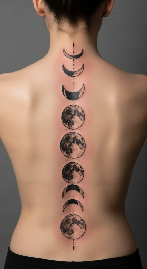 Moon phase tattoo idea