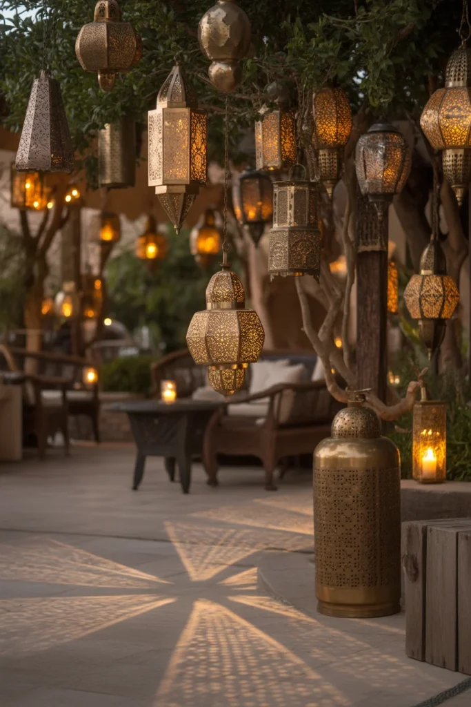 Moroccan lantern party decor