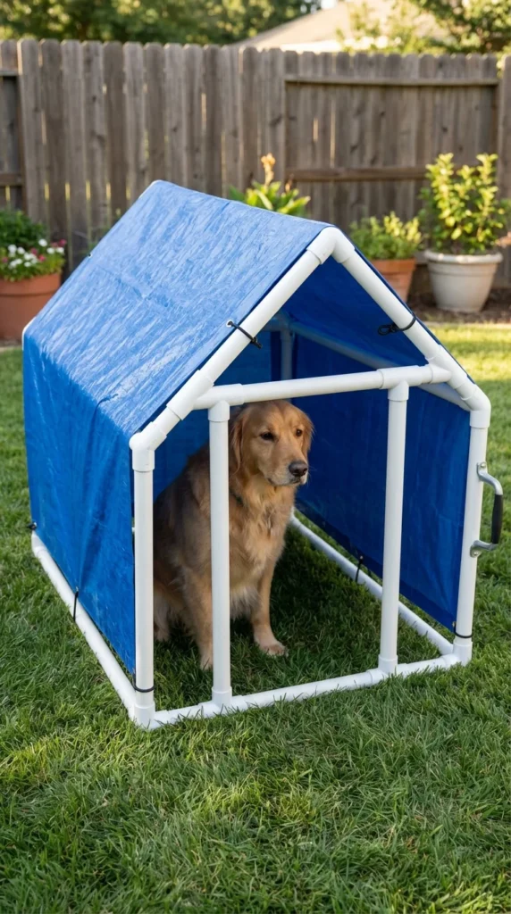PVC pipe dog house