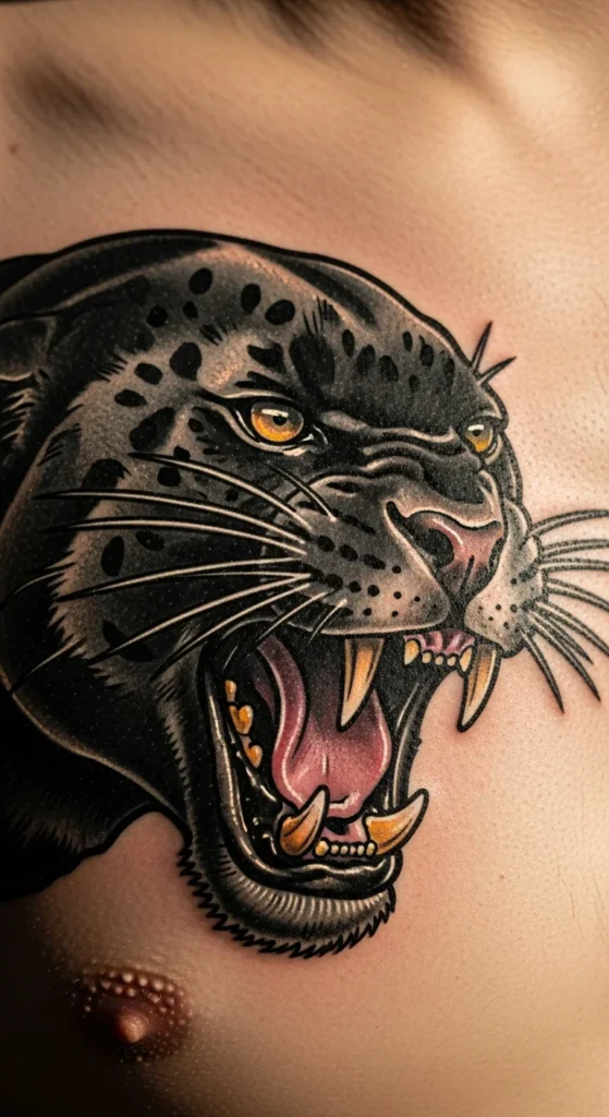 Panther tattoo design