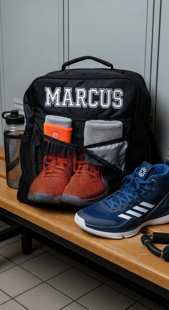 Personalized basketball sneaker bag