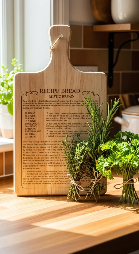 Personalized recipe cutting board gift