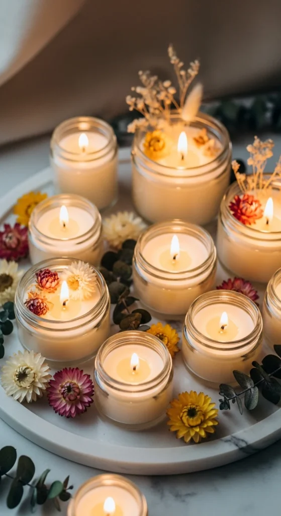 Personalized soy candle favors