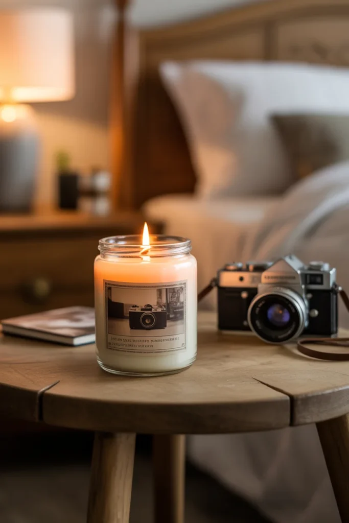 Photography scented candle gift
