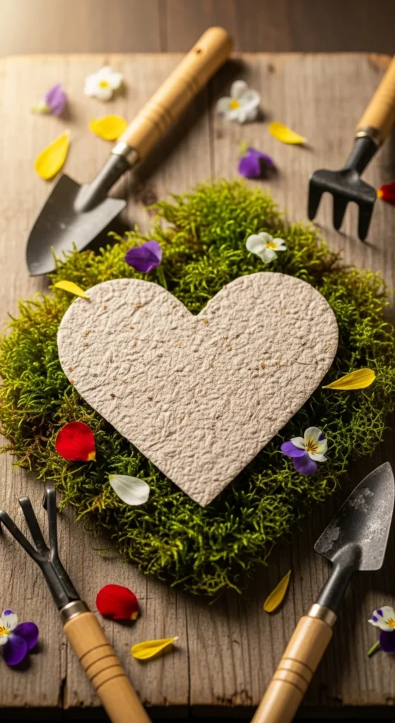 Plantable wildflower seed hearts