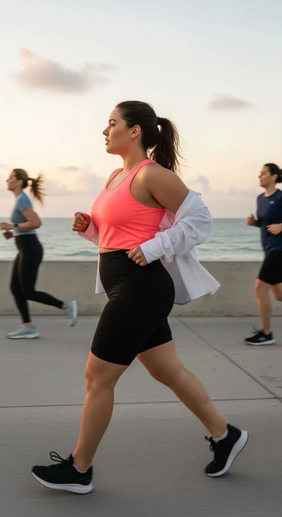 Plus size activewear Miami beach