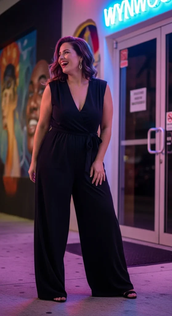Plus size nightlife jumpsuit Miami