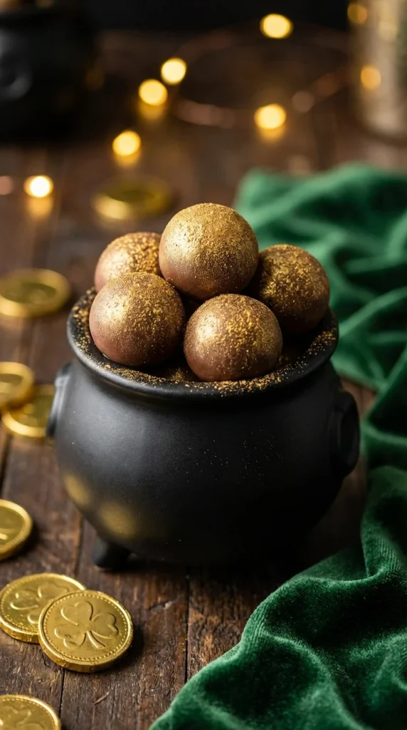 Pot of gold St. Patrick's Day truffles