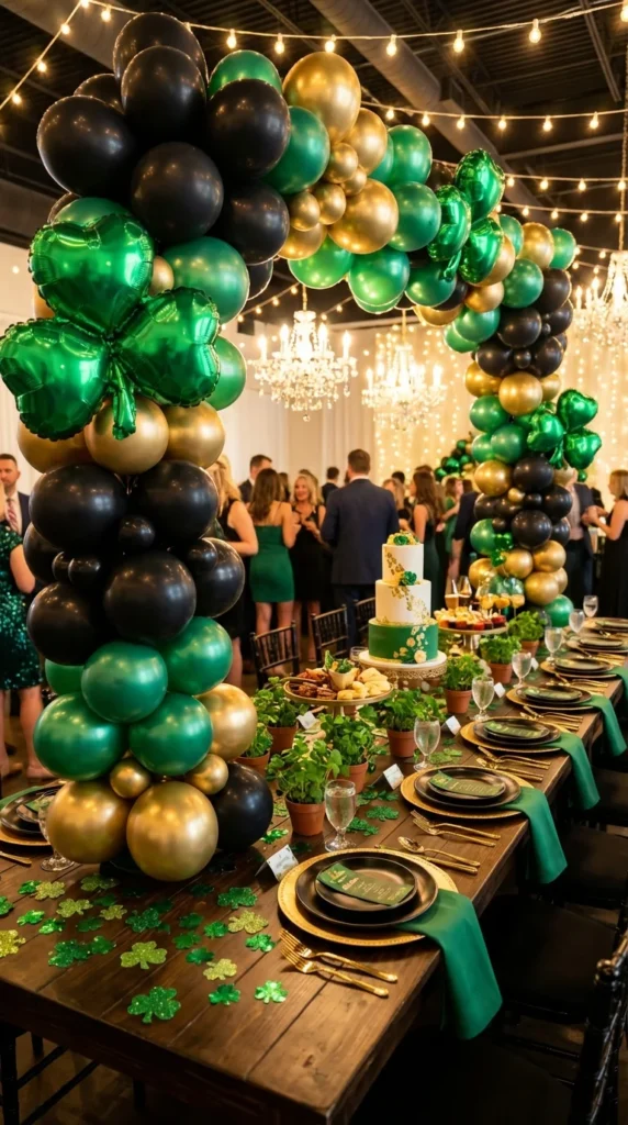 Pot of gold balloon arch St. Patrick's Day party