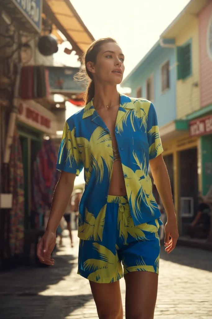 Printed co-ord cruise outfit