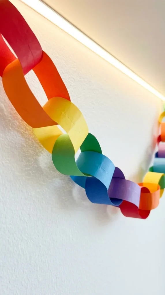 Rainbow paper garland St. Patrick's Day