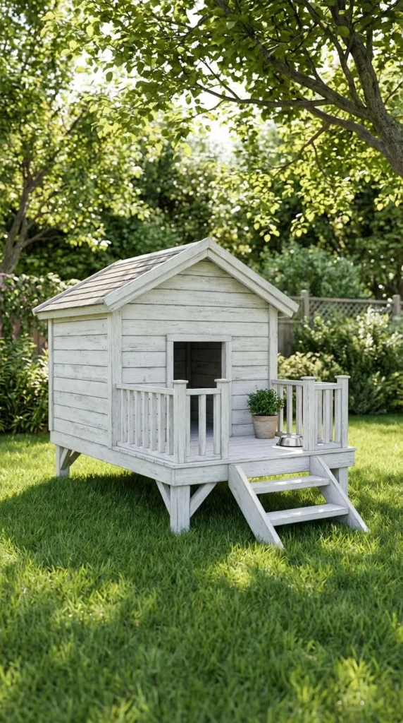 Raised dog house plans