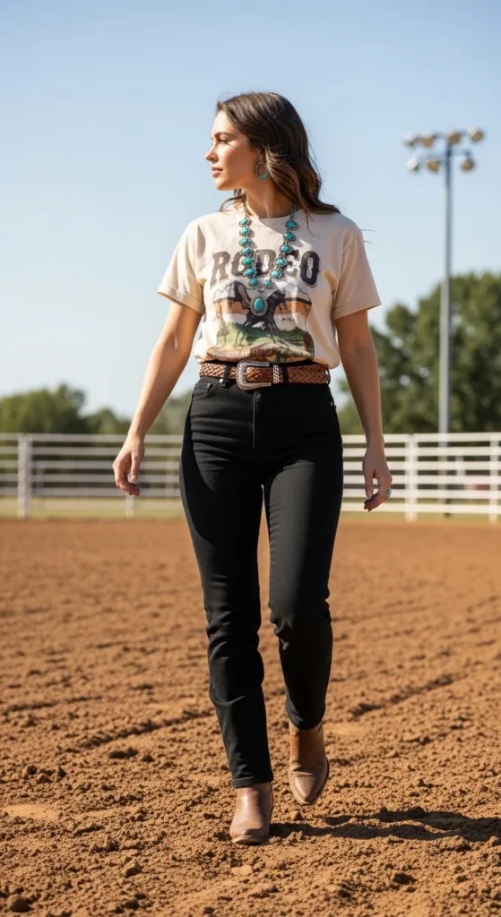 Rodeo graphic tee outfit