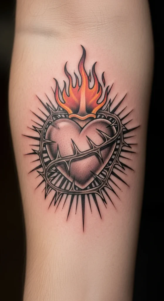 Sacred heart tattoo