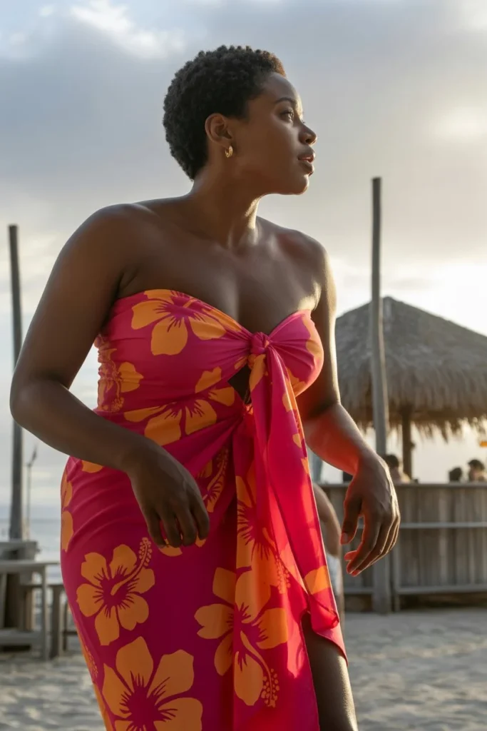 Sarong dress tropical style