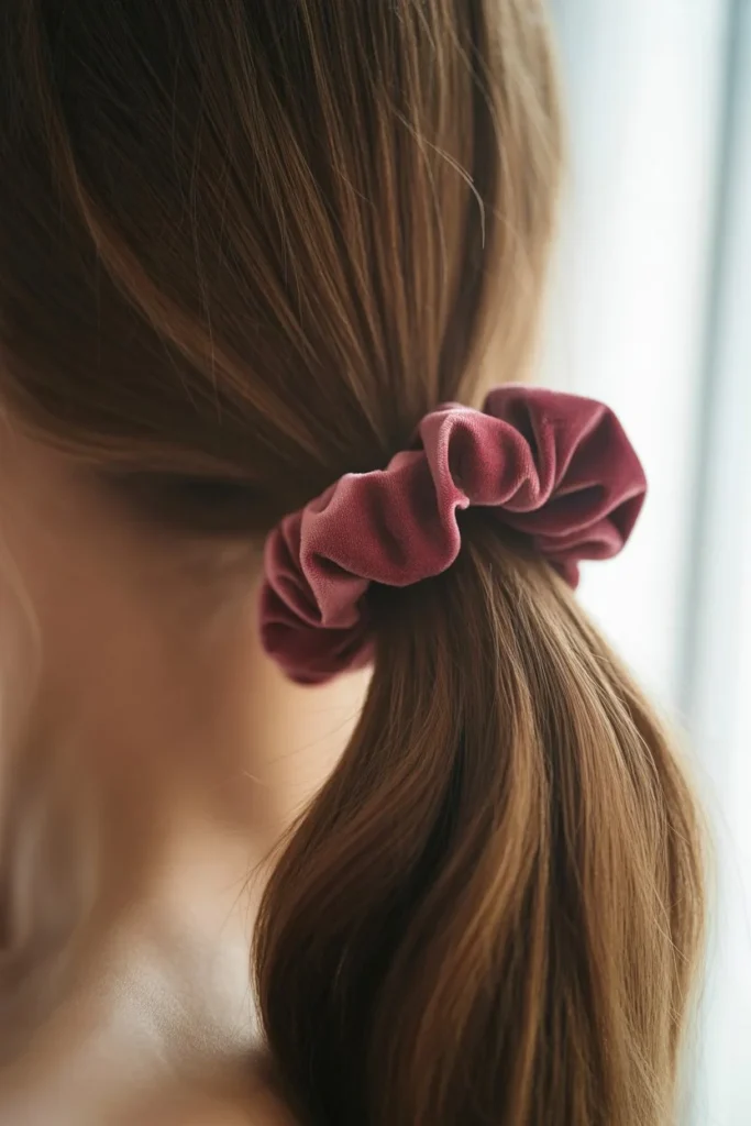 Side ponytail school style