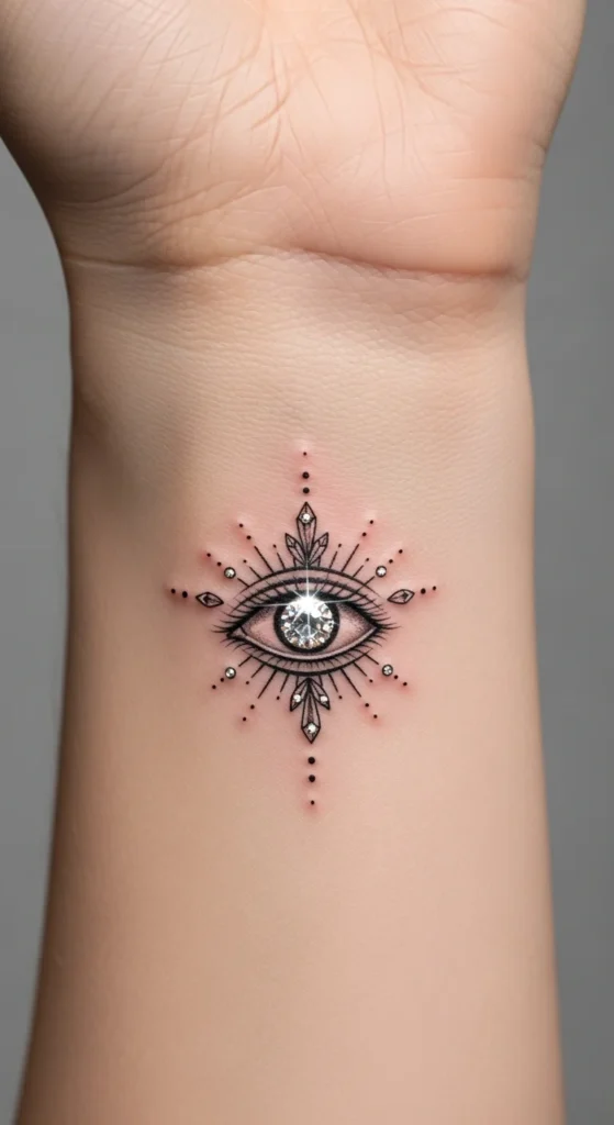 Small third eye tattoo