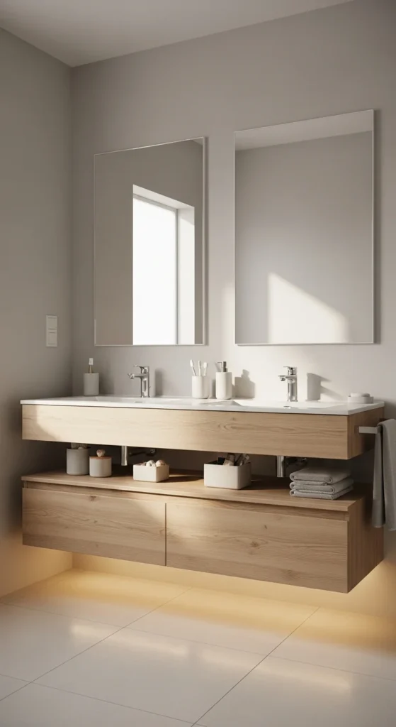 Space-saving bathroom design