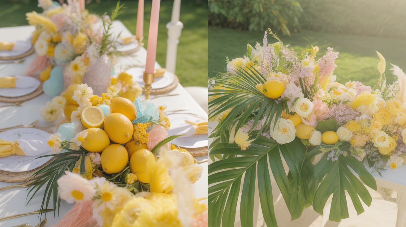 Summer baby shower themes outdoor setup