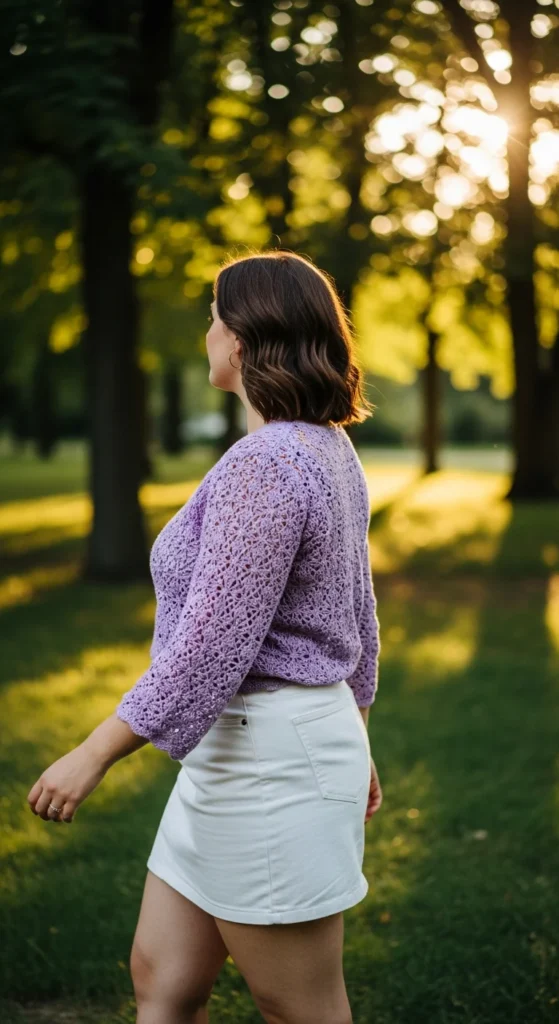 Summer crochet blouse outfit