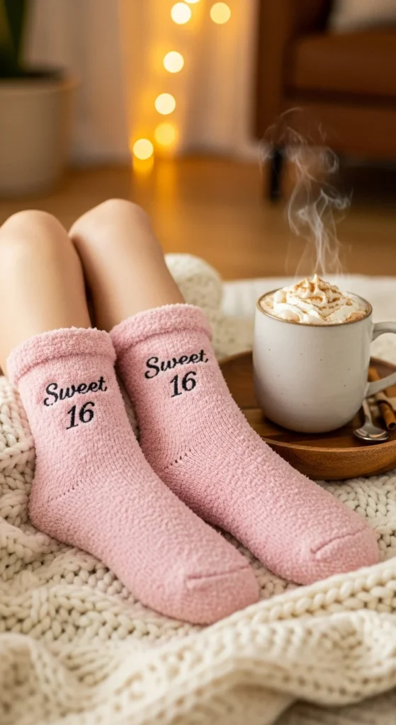 Sweet 16 birthday socks