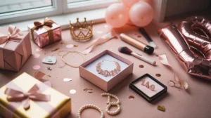 Sweet 16 gift ideas celebration flatlay