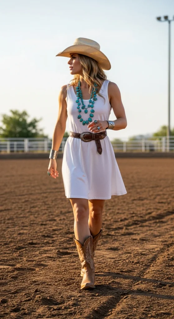 Turquoise jewelry Western outfit
