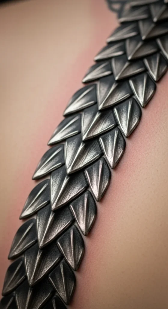 Ukrainian Ironbelly spine tattoo