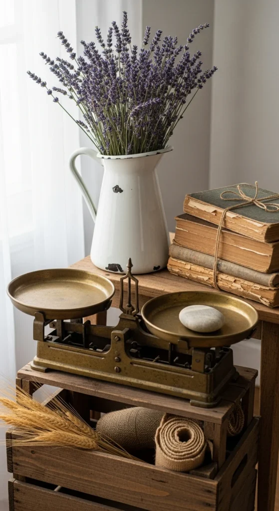 Vintage farmhouse decorative accents