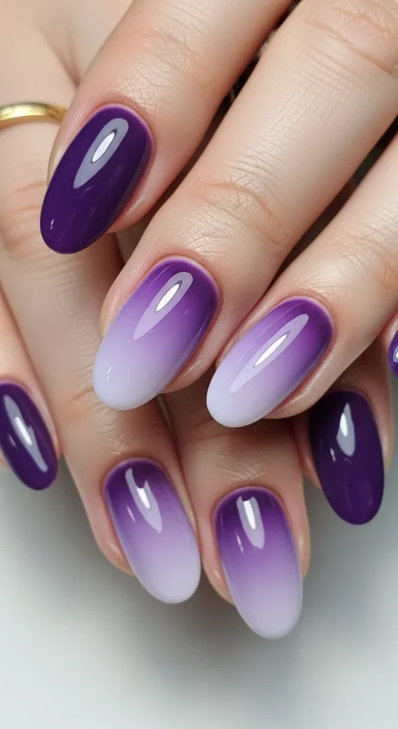 Violet ombre nails