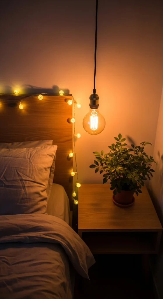 Warm bedroom lighting ideas