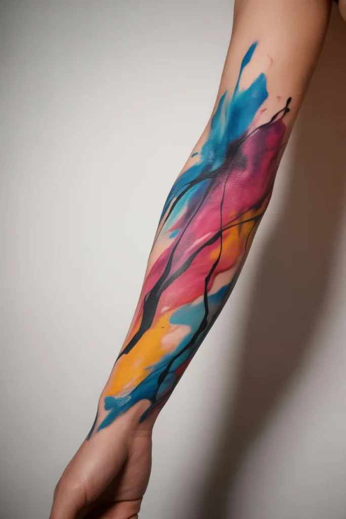 Watercolor abstract sleeve cover up