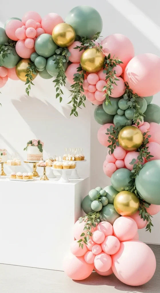 Wedding shower balloon decorations