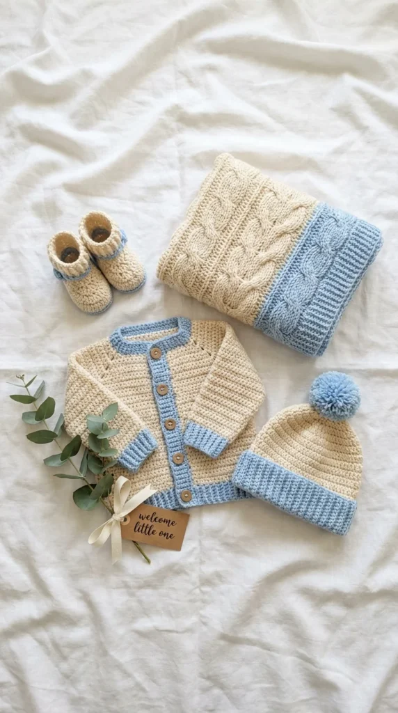 complete crochet baby gift set newborn