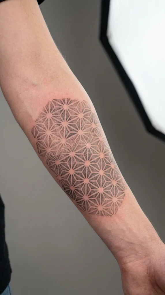 minimalist dot filler tattoo