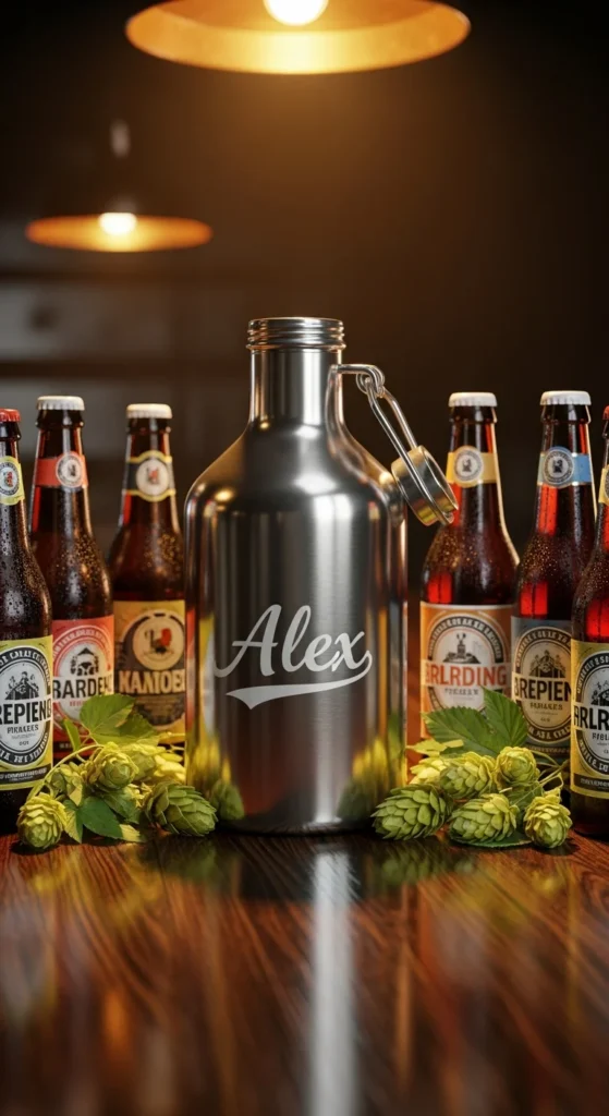 personalized beer growler gift