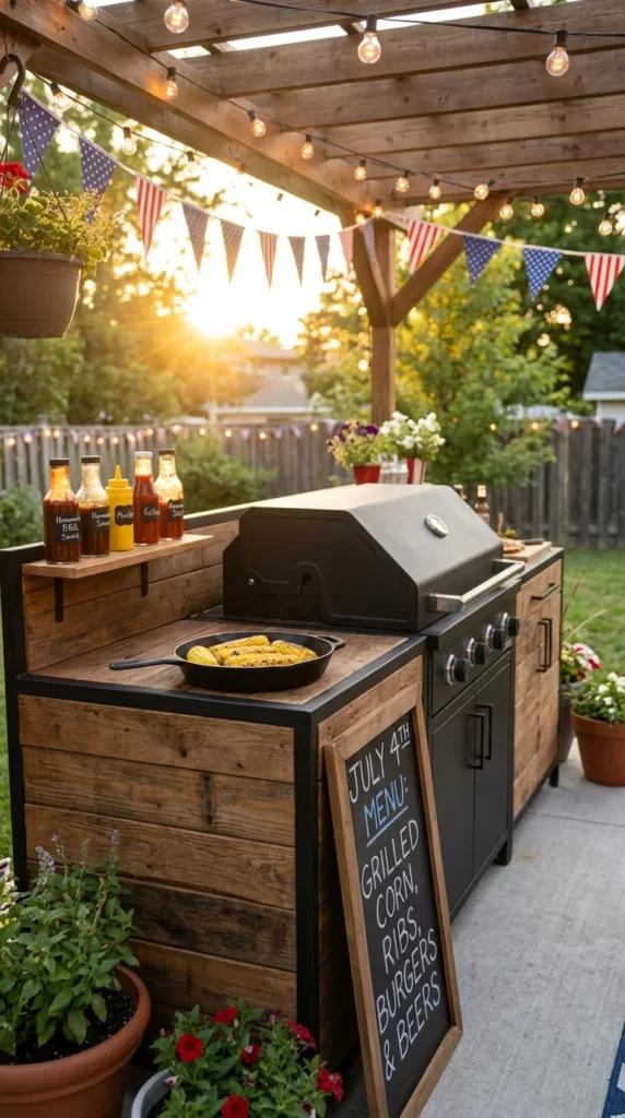 4th of July BBQ grill station