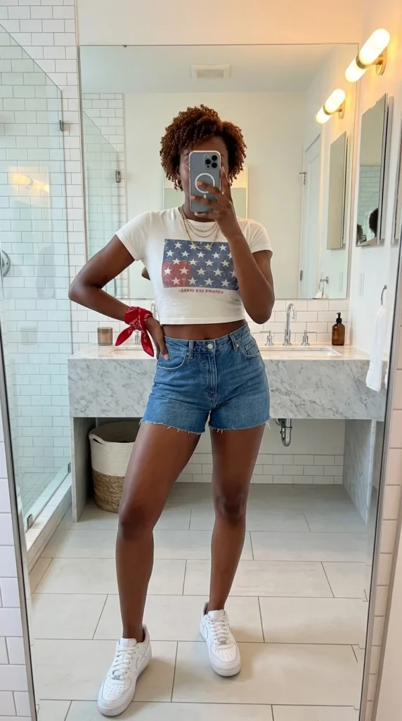 4th of July casual outfit Black girl