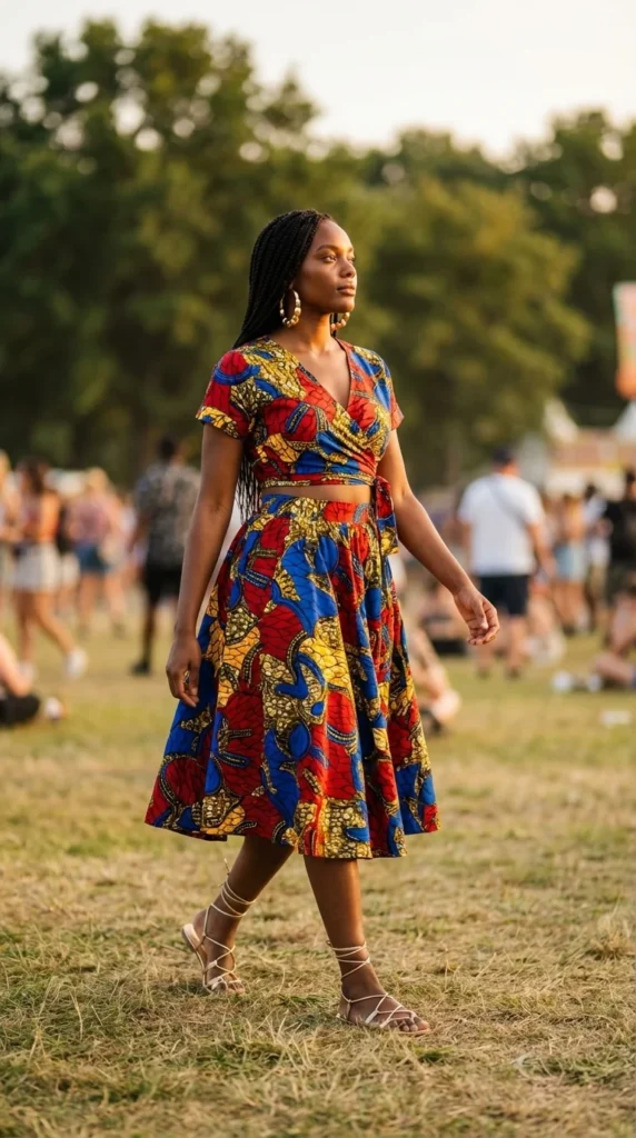 Afrobeats festival outfit Black women