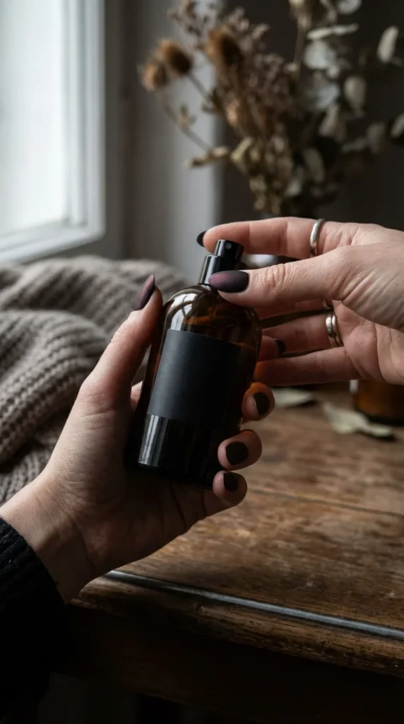 Black velvet matte nails