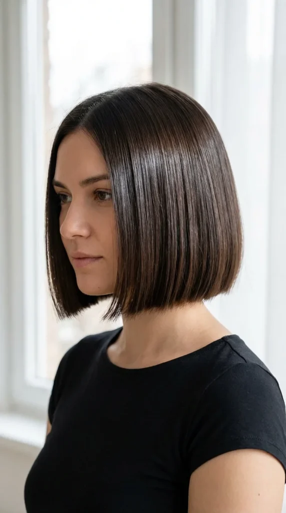 Blunt bob short hairstyle