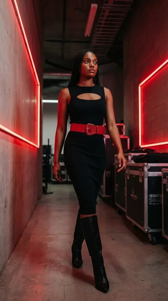 Bodycon concert dress Black women