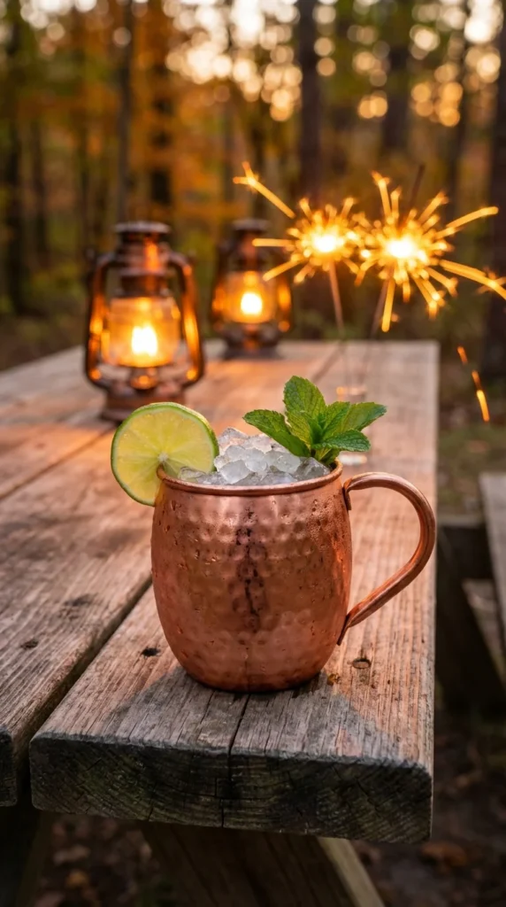 Bourbon mule 4th of July