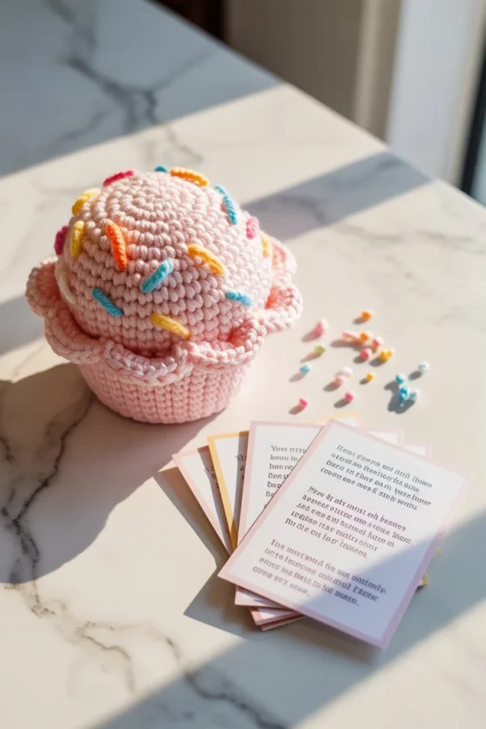 Crochet cupcake best friend gift