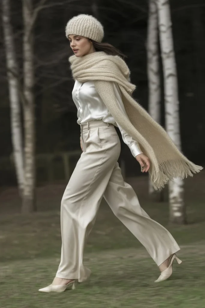 Crochet mohair slouchy hat wrap scarf