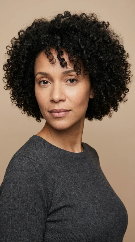 Curly baby bob hairstyle