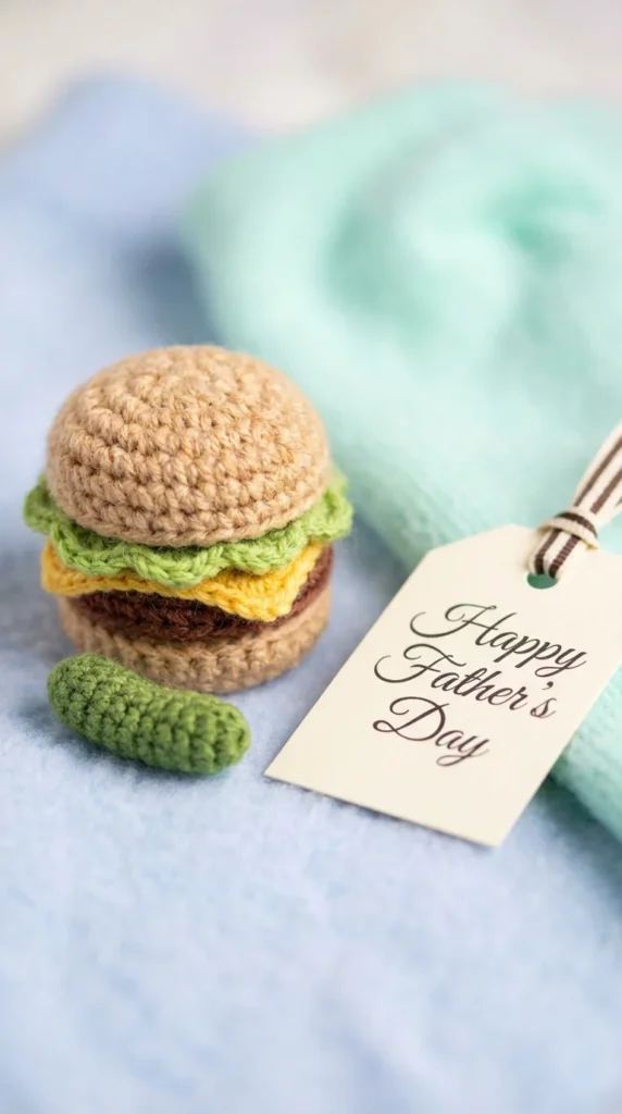 Cute crochet Father's Day gift from kids