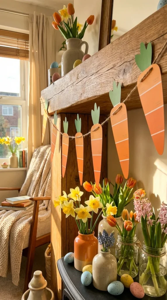 DIY carrot garland Easter