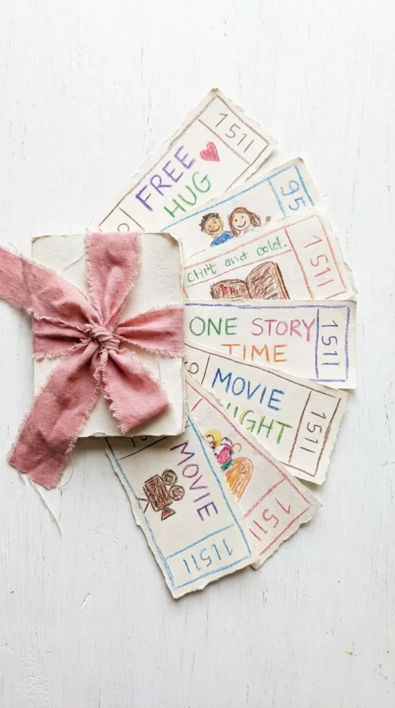 DIY coupon book Mother's Day gift from kids